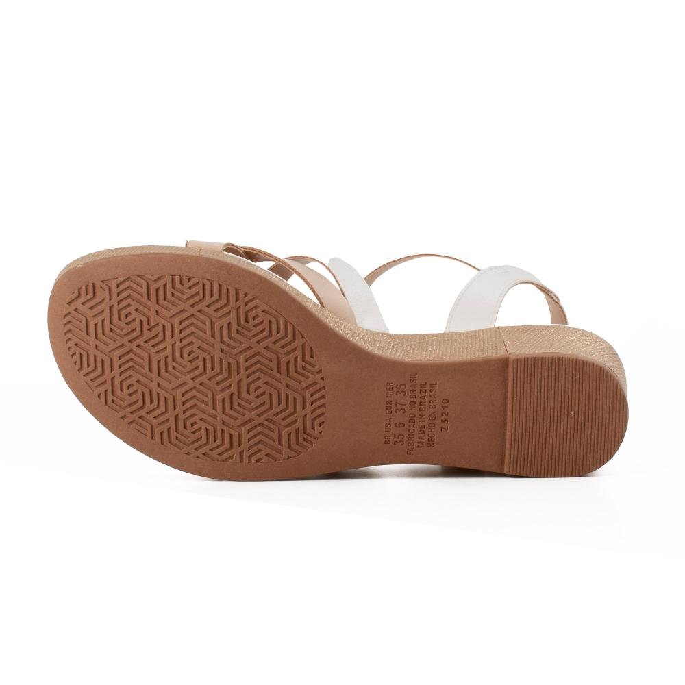 Sandália Dakota Anabela Feminina DC231 Bege/Branco 5