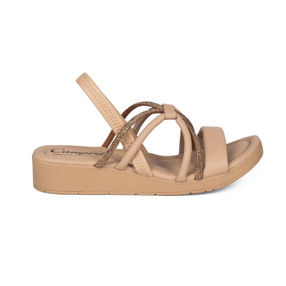 Sandália Campesí Flatform Feminina CE763 Bege 3