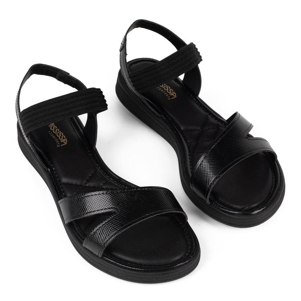Sandália Mississipi Flatform Feminina J2363 Preto 6