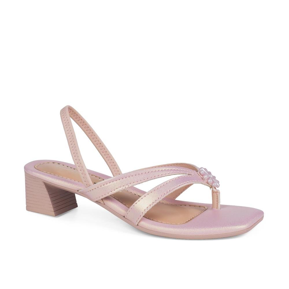 Sandália Pink Cats Infantil de Salto Bloco V6693