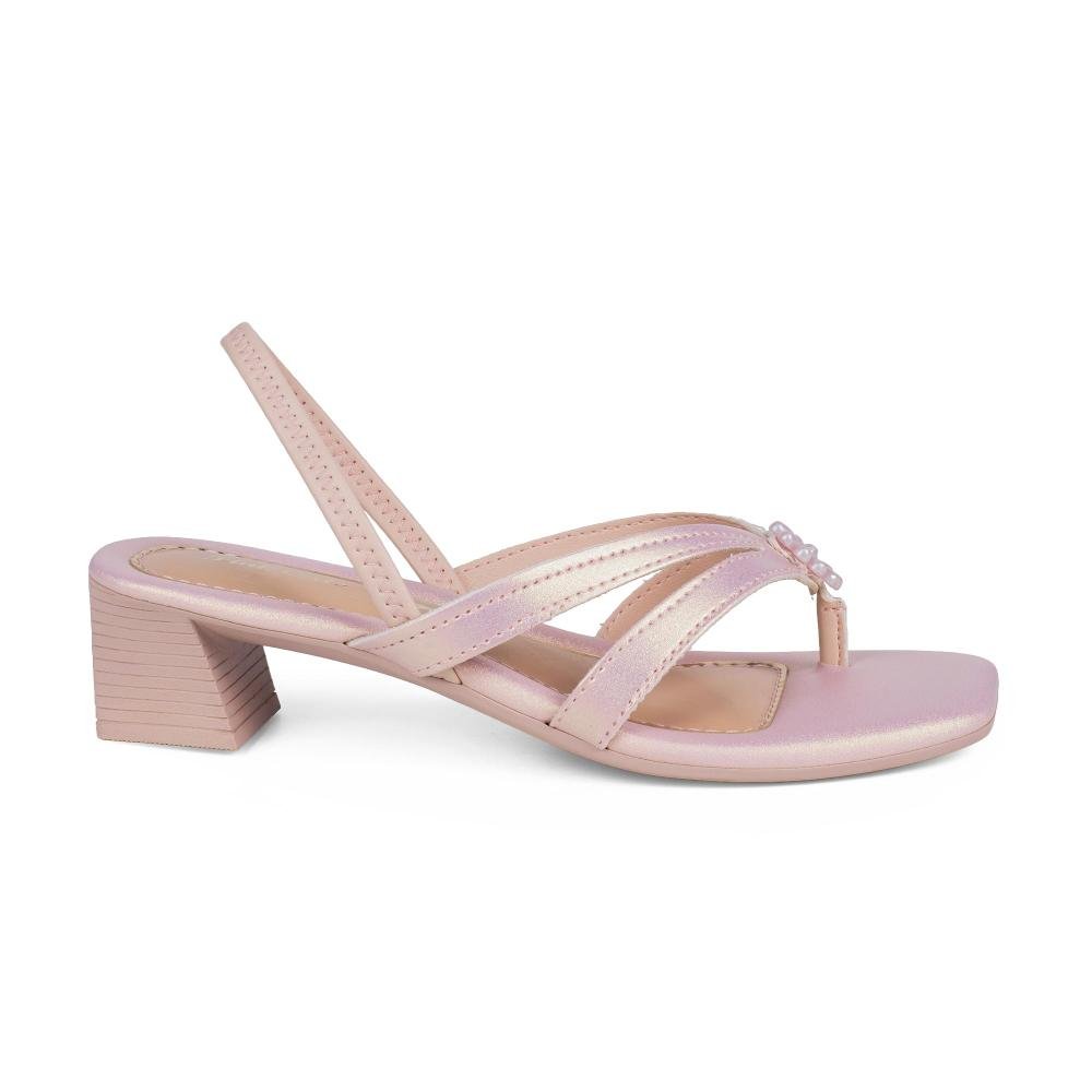 Sandália Pink Cats Infantil de Salto Bloco V6693 Rosa 2