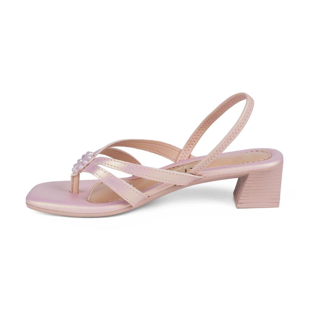 Sandália Pink Cats Infantil de Salto Bloco V6693 Rosa 3