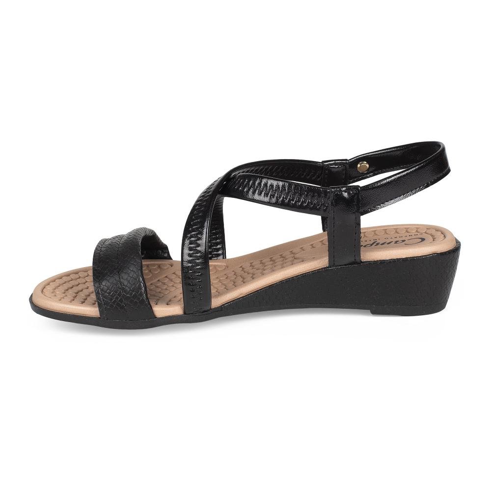 Sandália Campesí Anabela Feminina CE823 Preto 4