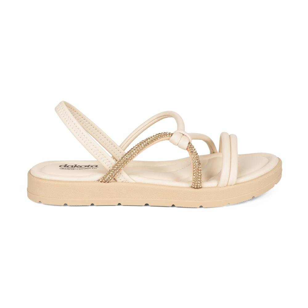 Sandália Dakota Flatform Feminina DC691 Bege Claro 3