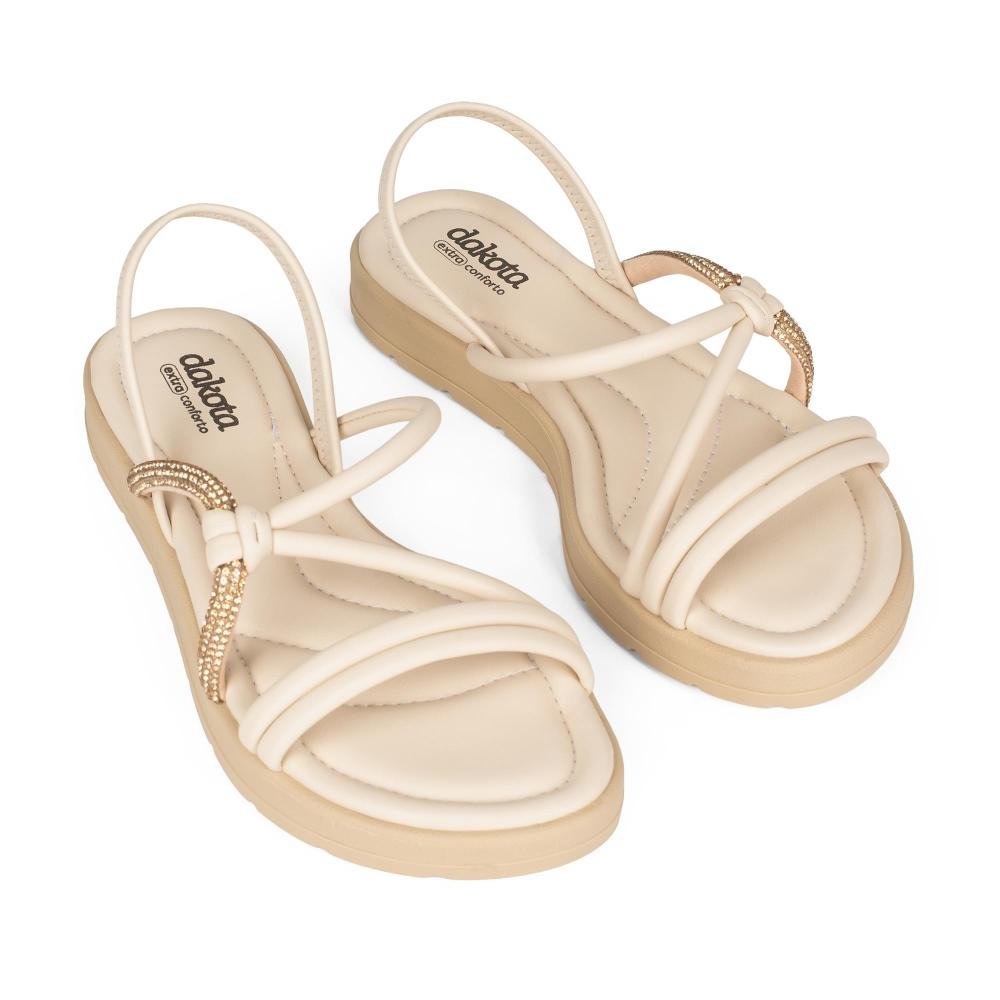 Sandália Dakota Flatform Feminina DC691 Bege Claro 6