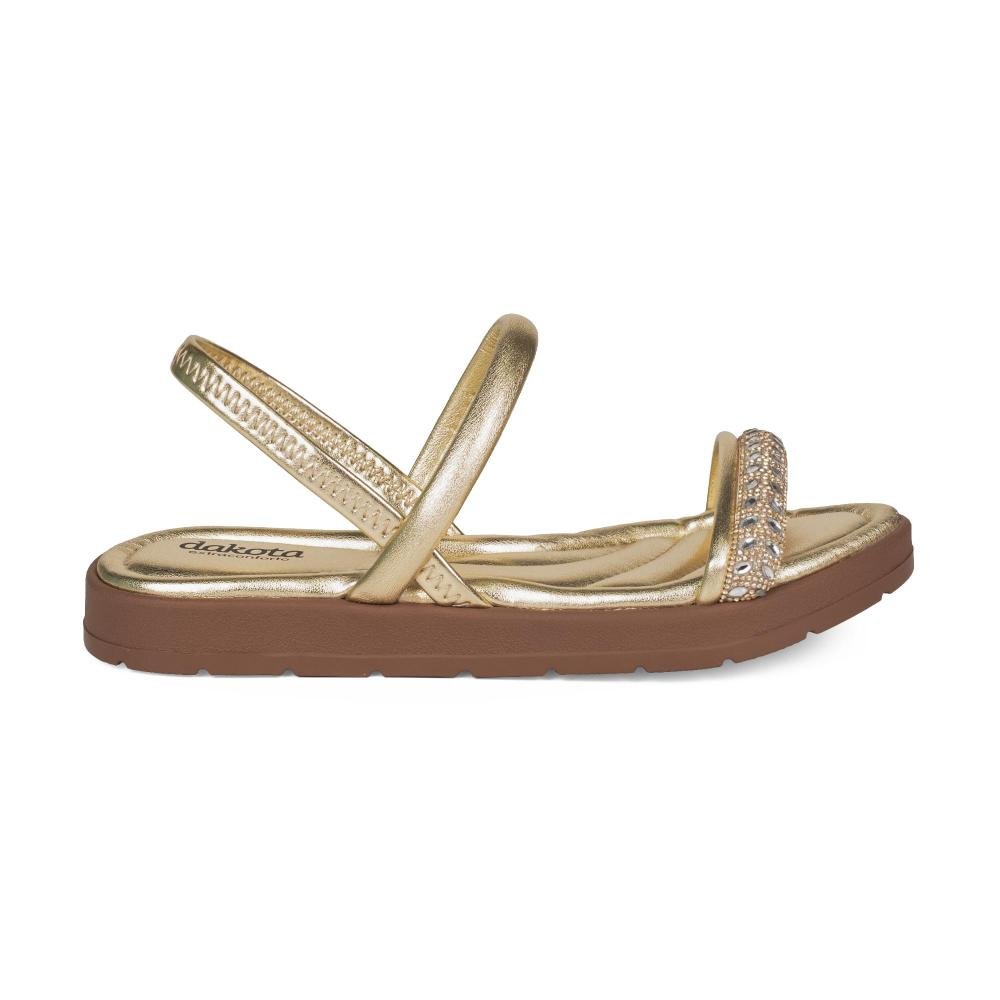 Sandália Dakota Flatform Metalizada Feminina DB259 Metalizado/Ouro 3