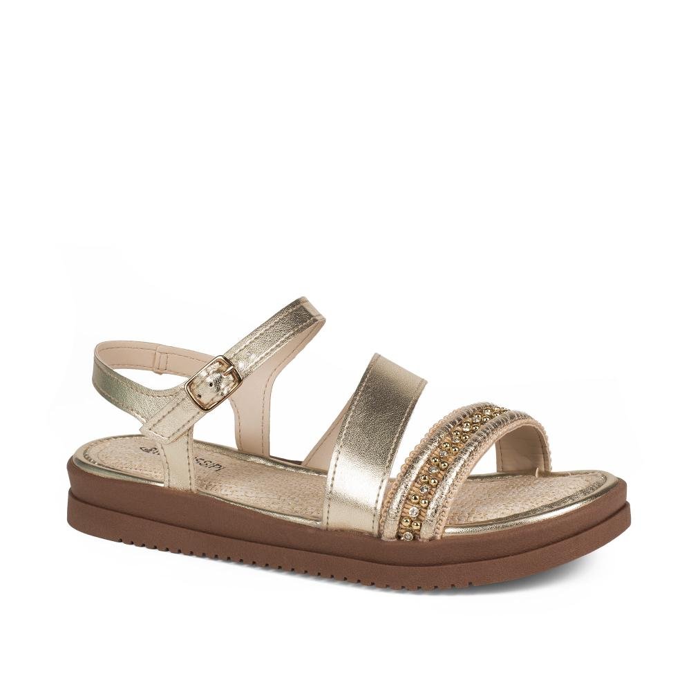 Sandália Mississipi Flatform Metalizada Feminina J2731