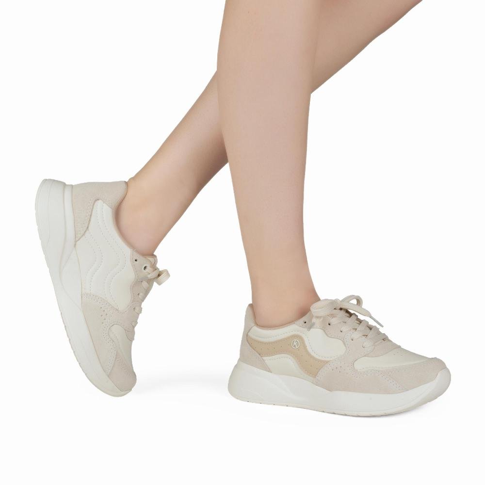 Tênis Kolosh Jogging Feminino C4681 Bege Claro 2