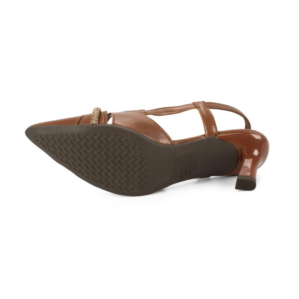 Scarpin Mississipi de Salto Alto Feminino J1535 Castanho 5
