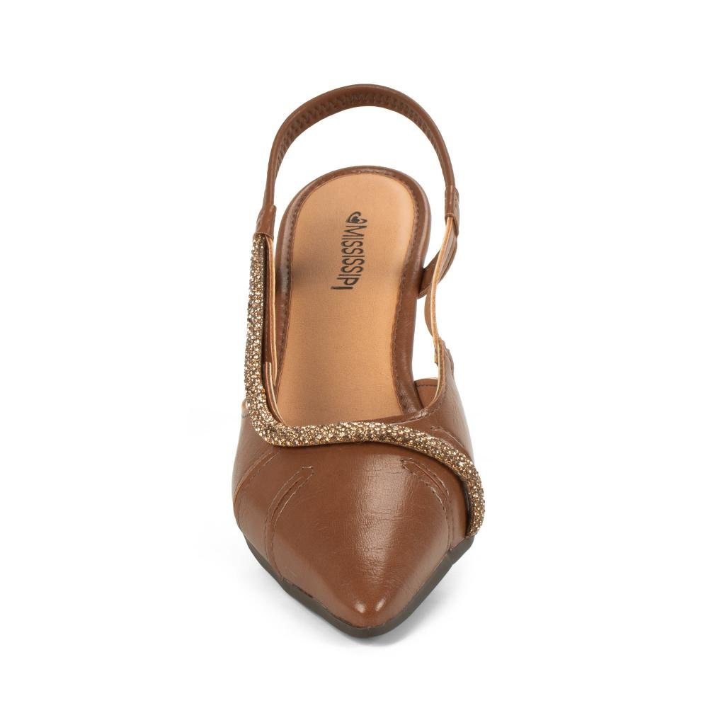 Scarpin Mississipi de Salto Alto Feminino J1535 Castanho 6