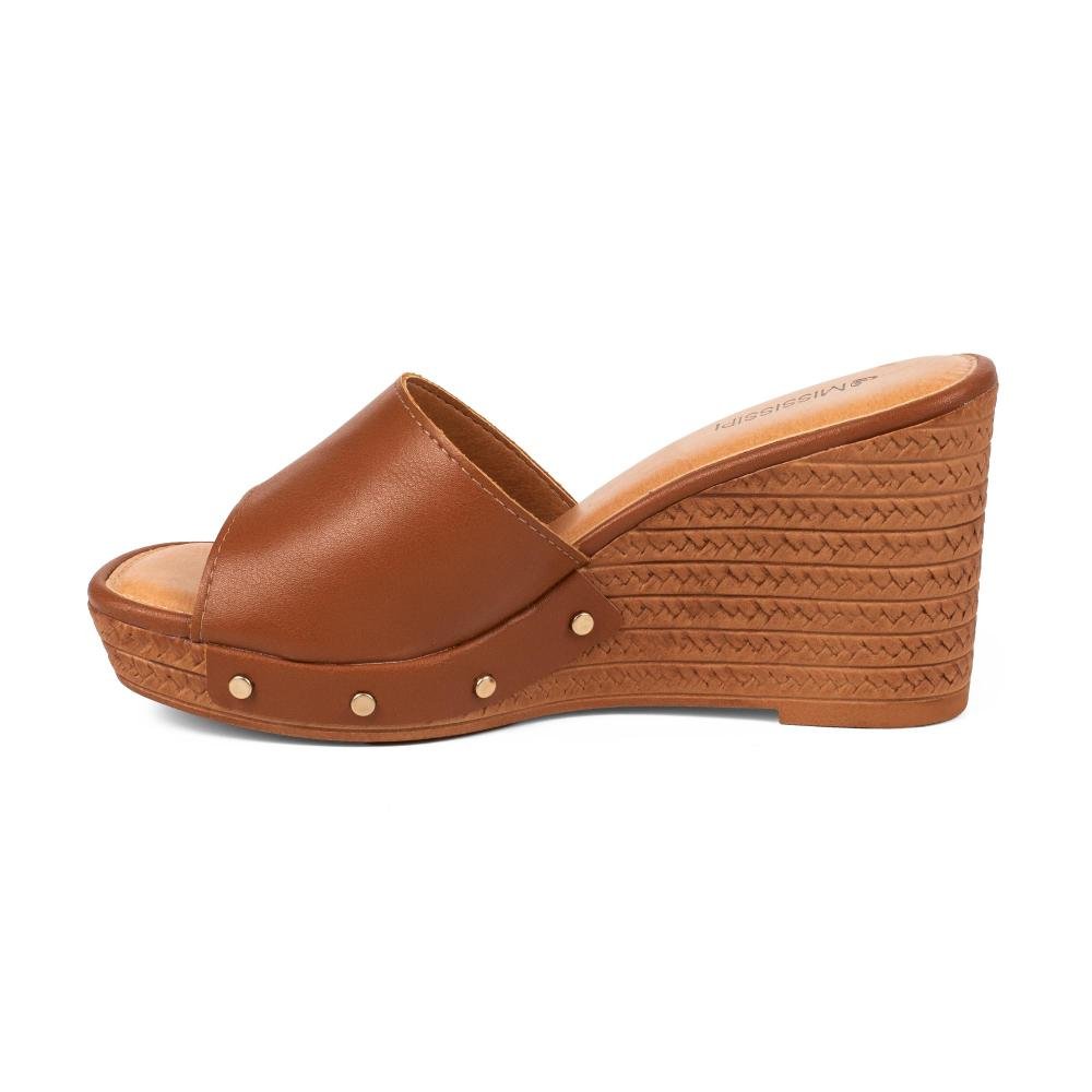 Tamanco Mississipi Anabela Feminino J2701 Caramelo 4