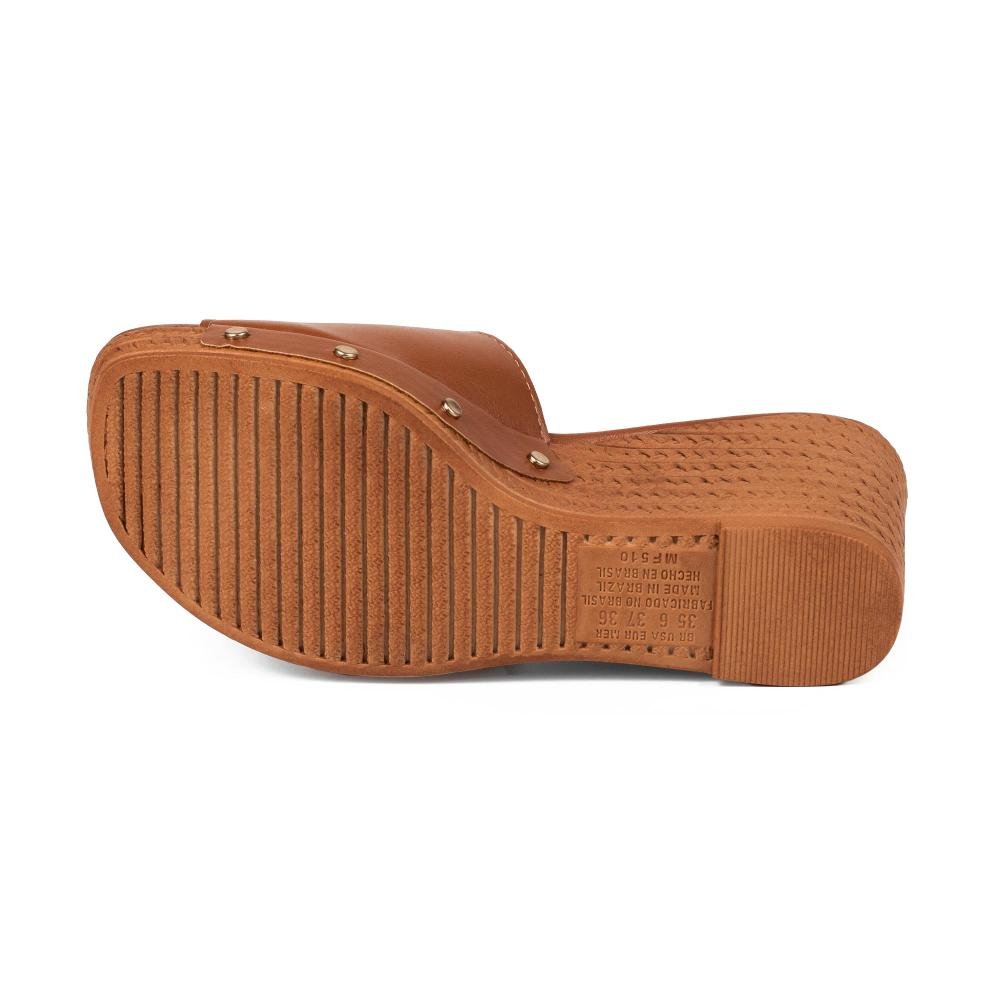Tamanco Mississipi Anabela Feminino J2701 Caramelo 5