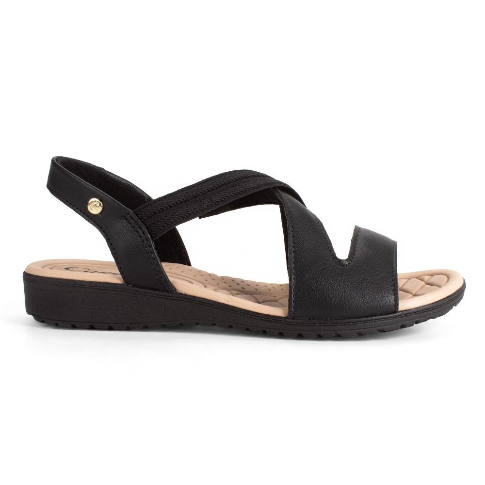Sandália Campesí Anabela Feminina CE327 Preto 3
