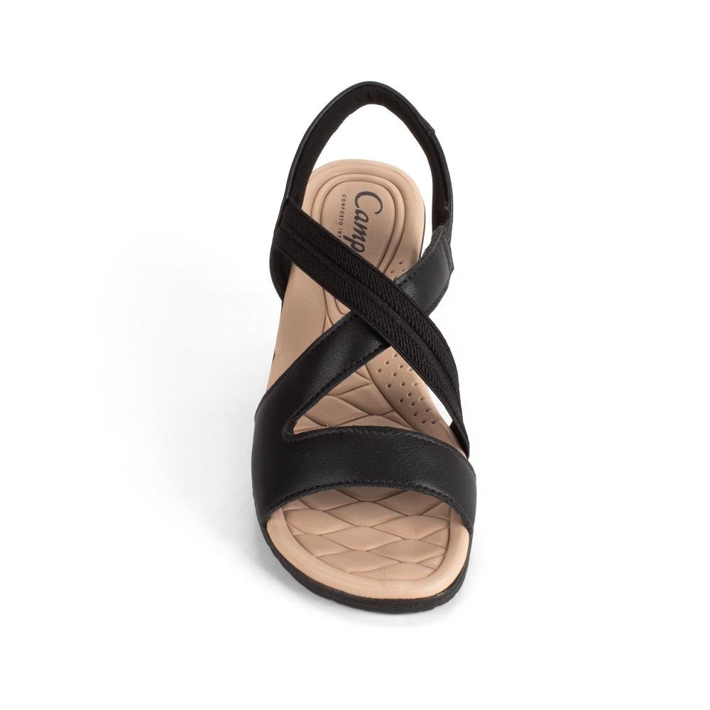 Sandália Campesí Anabela Feminina CE327 Preto 6