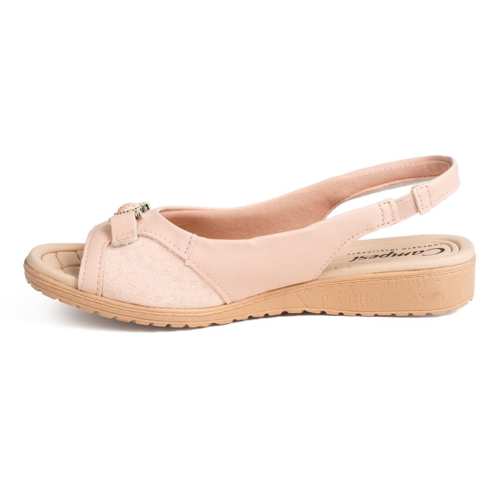 Sandália Campesí Anabela Feminina CE326 Rosa 4