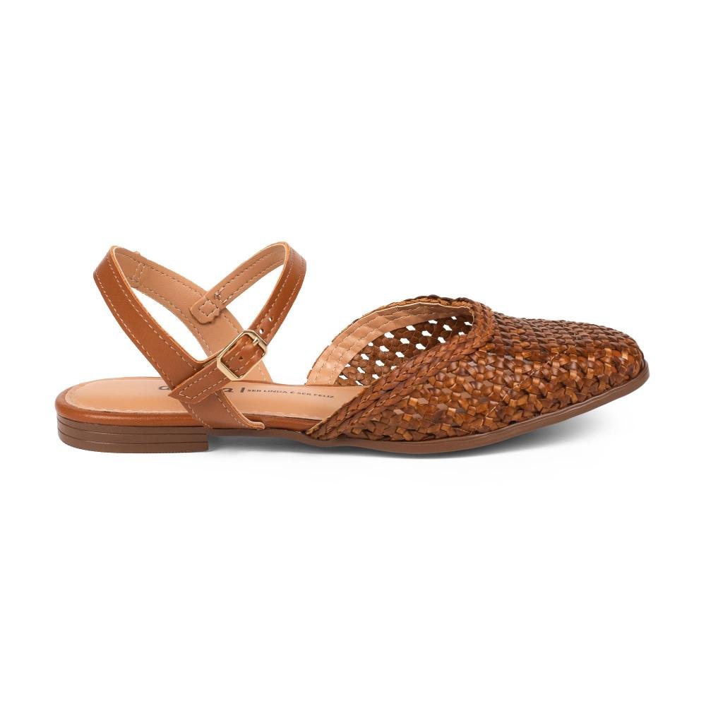 Sapatilha Dakota Com Tramados Feminino D2145 Caramelo 3