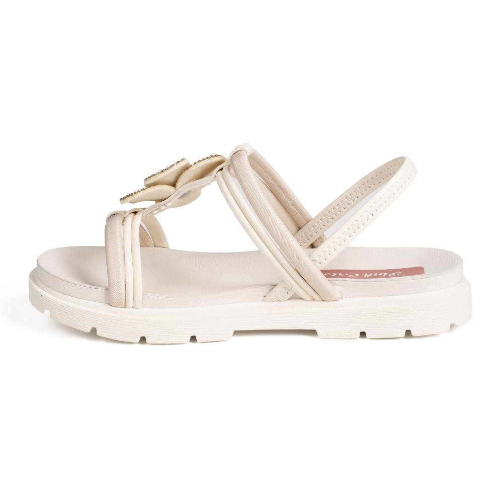 Sandália Pink Cats Infantil Flatform V6651 Bege Claro 3