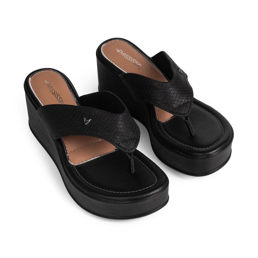 Tamanco Mississipi Anabela Feminino J1805 Preto 6
