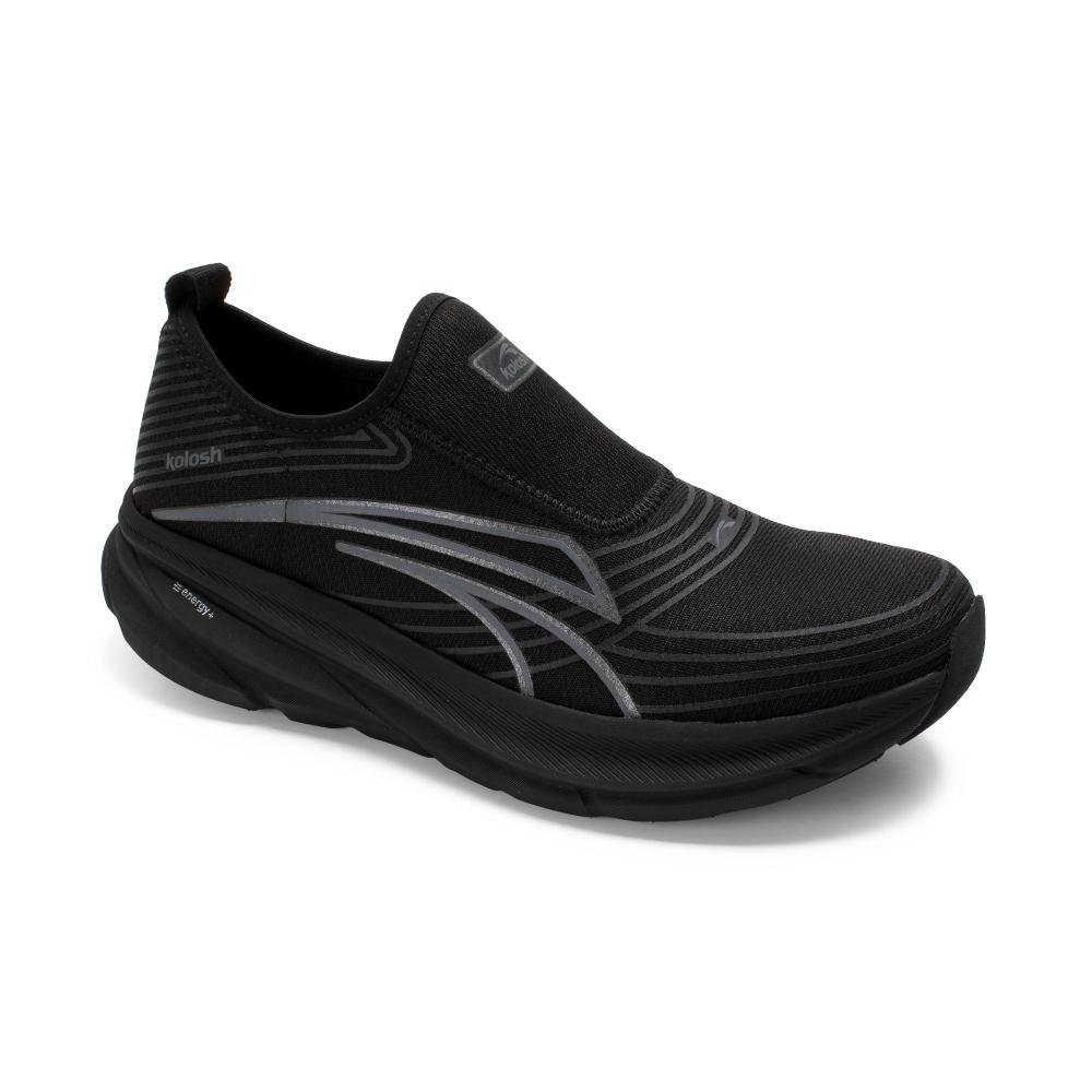 Tênis Kolosh Athletic Masculino Slip On Marinho H3532 Preto 2