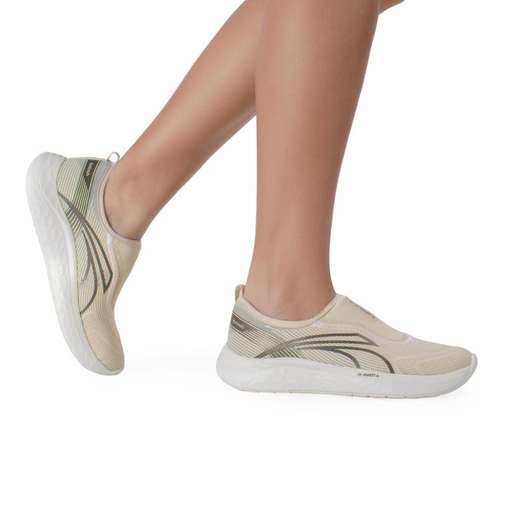 Tênis Kolosh Esportivo Slip On Feminino E0647 Bege 2
