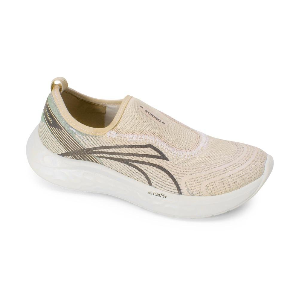 Tênis Kolosh Esportivo Slip On Feminino E0647 Bege 3