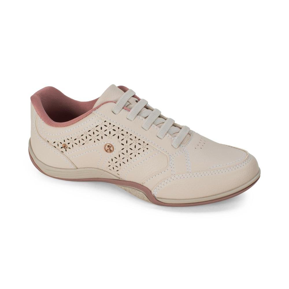 Tênis Kolosh Casual Feminino C3699 Bege/Rosa 3