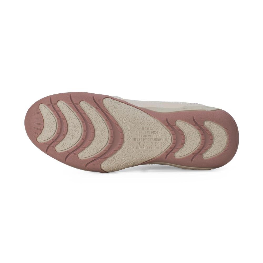 Tênis Kolosh Casual Feminino C3699 Bege/Rosa 5