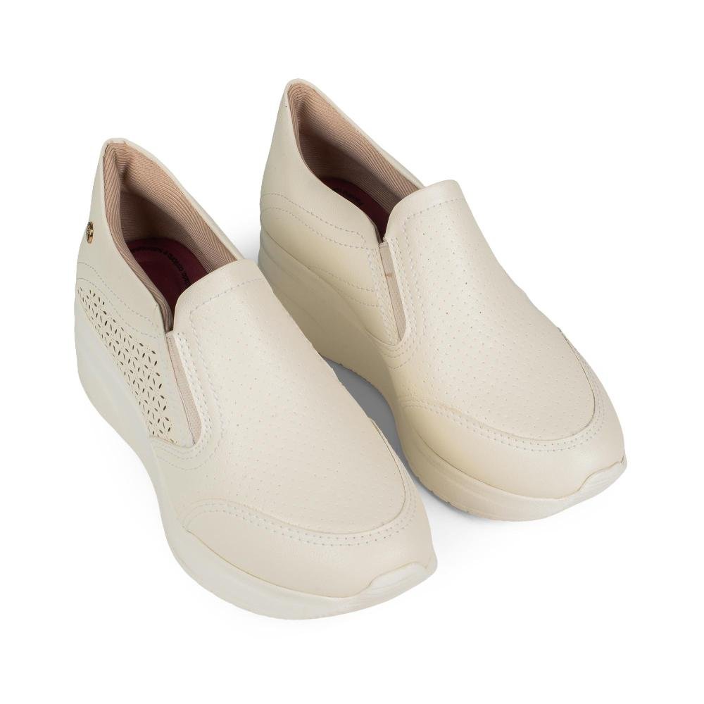 Tênis Kolosh Upper Slip On Feminino C4641 Bege Claro 6