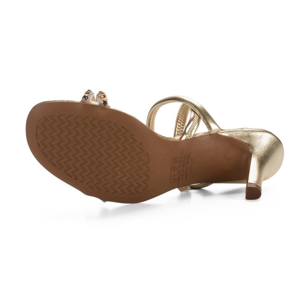Sandália Mississipi de Salto Alto Metalizada Feminina J2561 Metalizado/Ouro 5