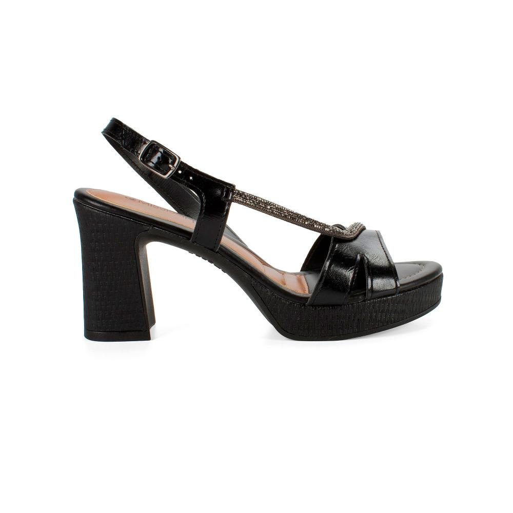Sandália Mississipi de Salto Bloco Feminina J2431 Preto 3