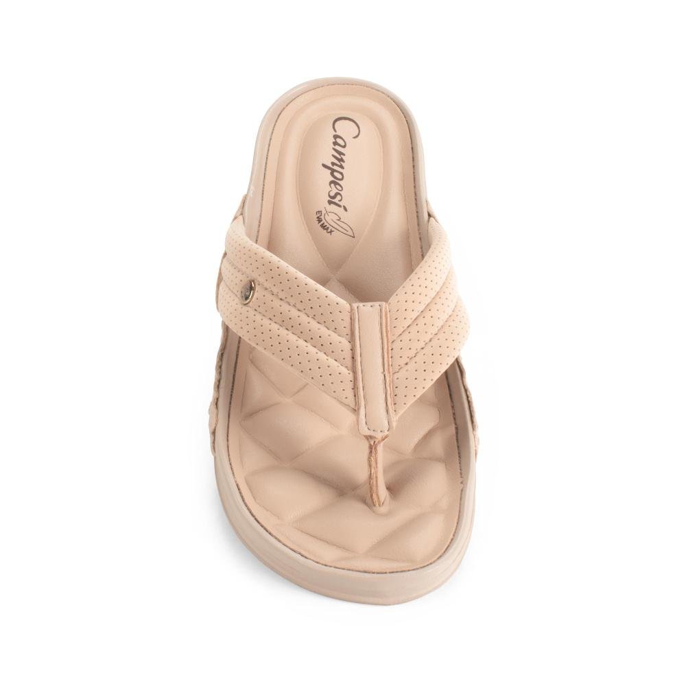 Chinelo Campesí Flatform Feminina CE901 Bege 6
