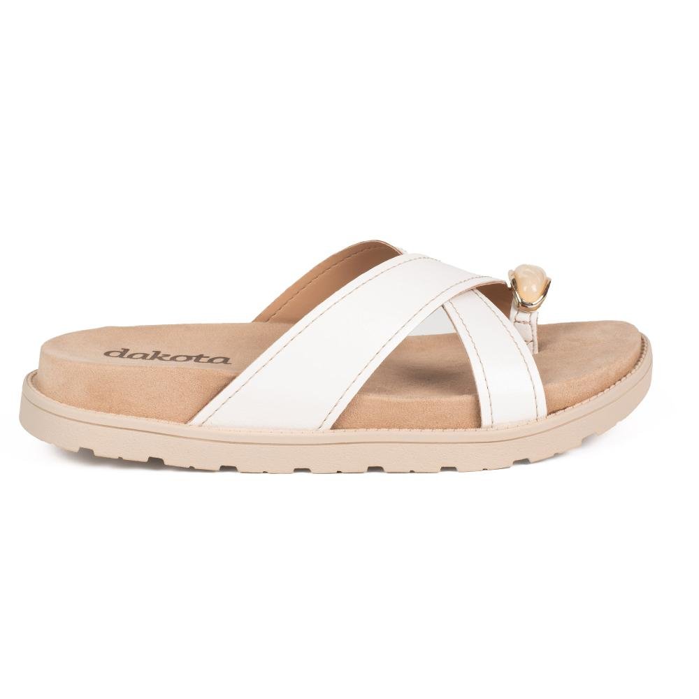 Chinelo Dakota Flatform Feminina DC031 Branco 3