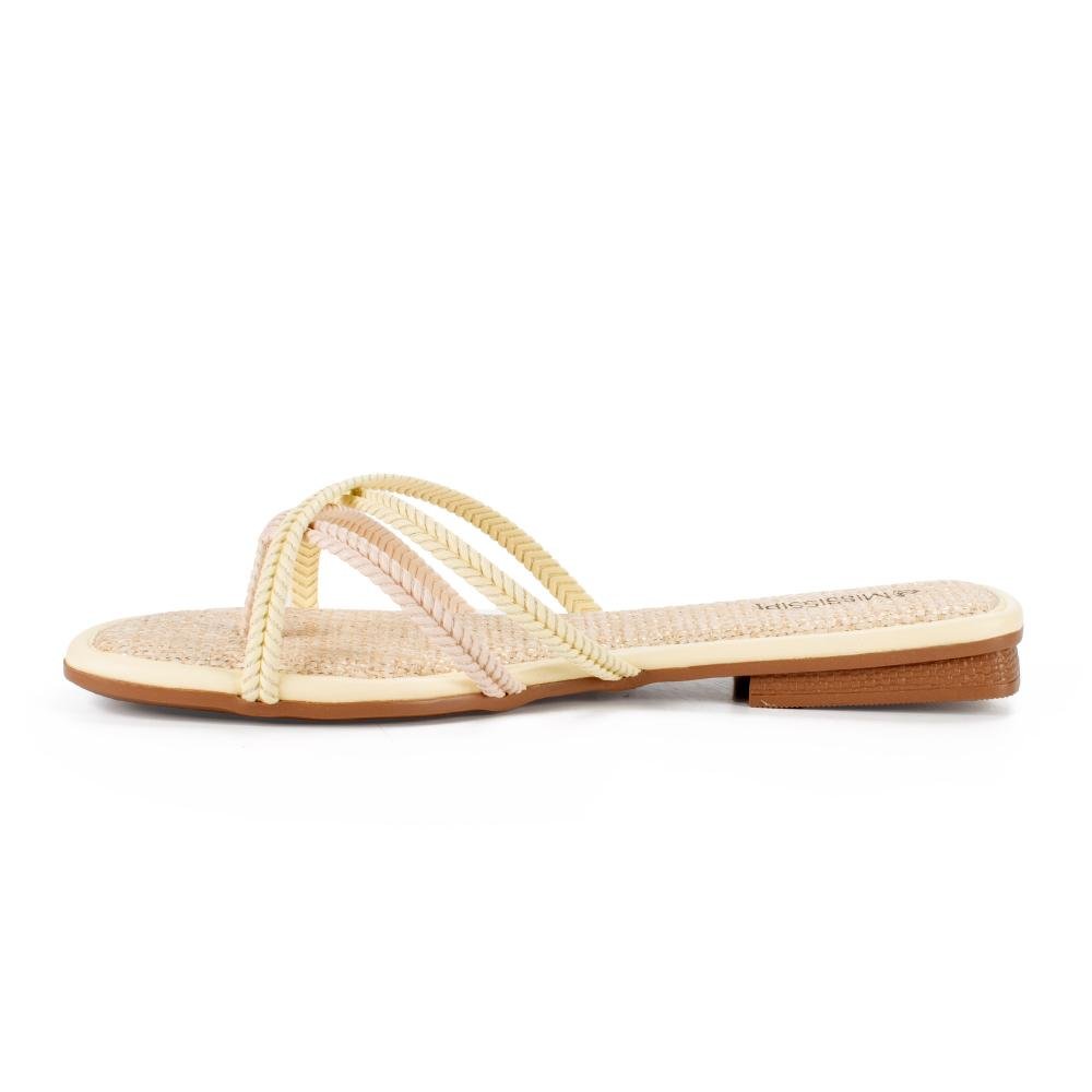 Chinelo Mississipi Feminina J2061 Amarelo 4