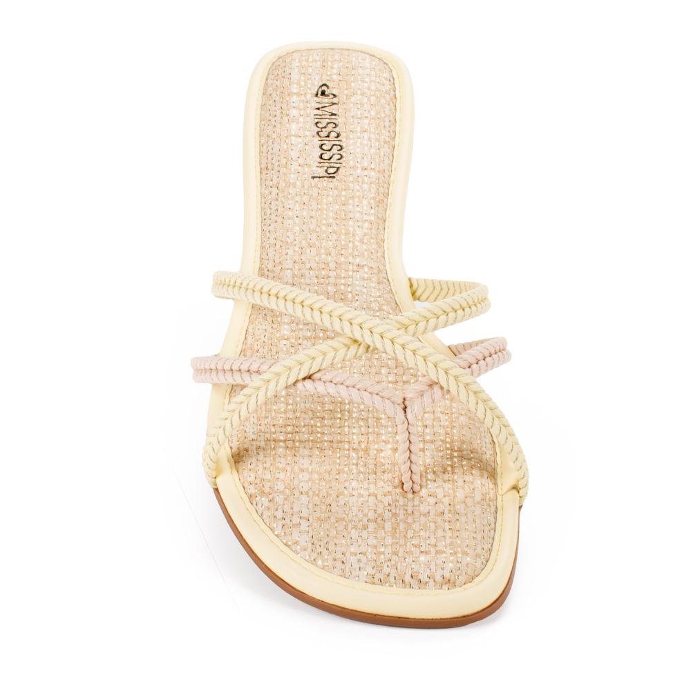 Chinelo Mississipi Feminina J2061 Amarelo 6