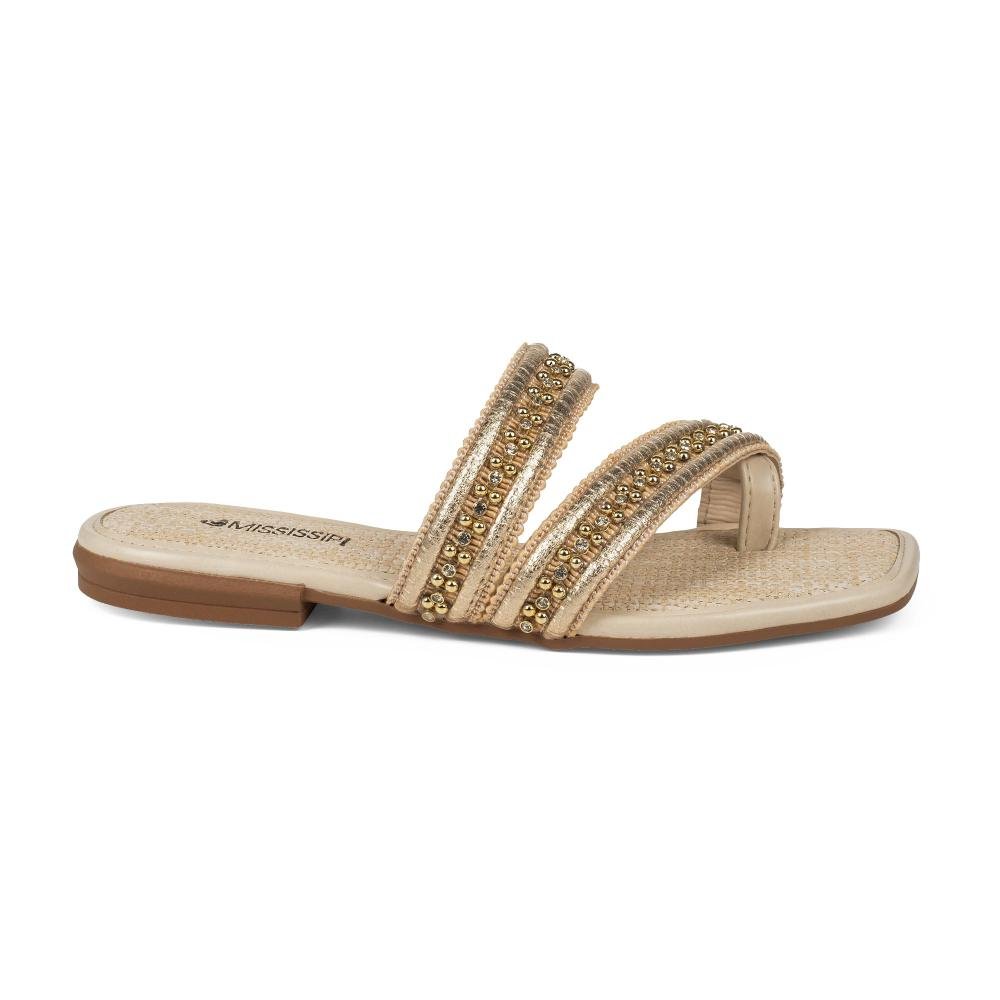 Chinelo Mississipi Feminina J2491 Bege 3