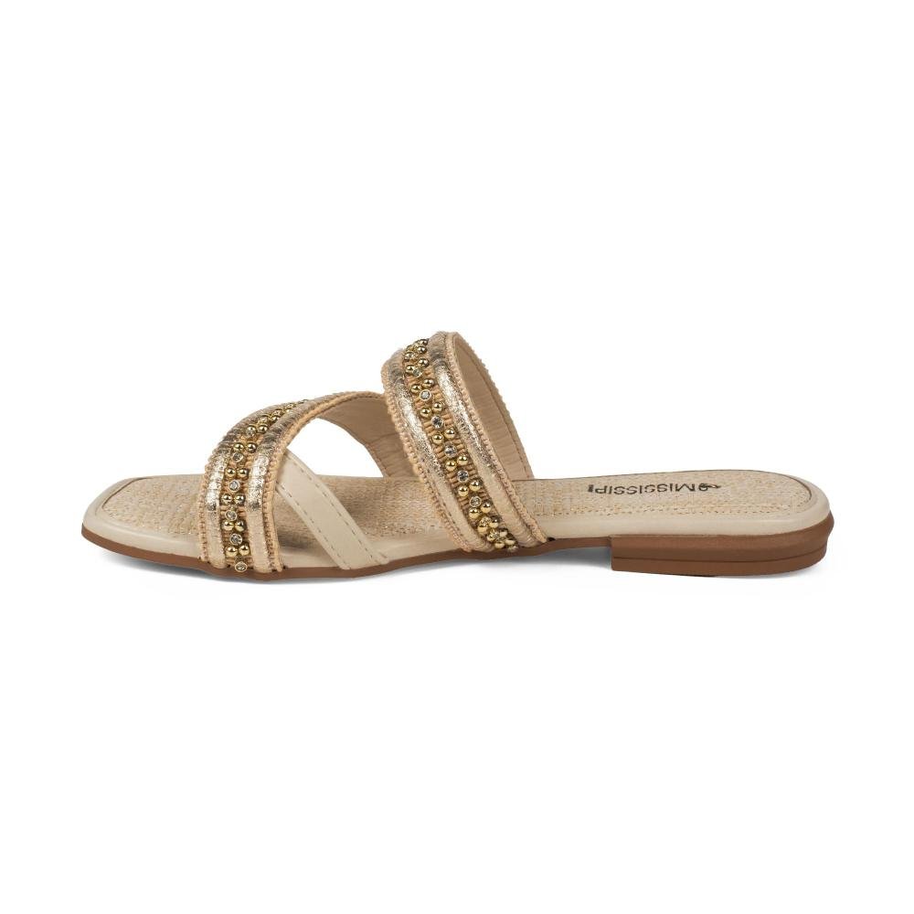 Chinelo Mississipi Feminina J2491 Bege 4