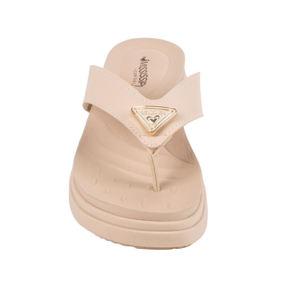 Chinelo Mississipi Flatform Feminina J1991 Bege 2