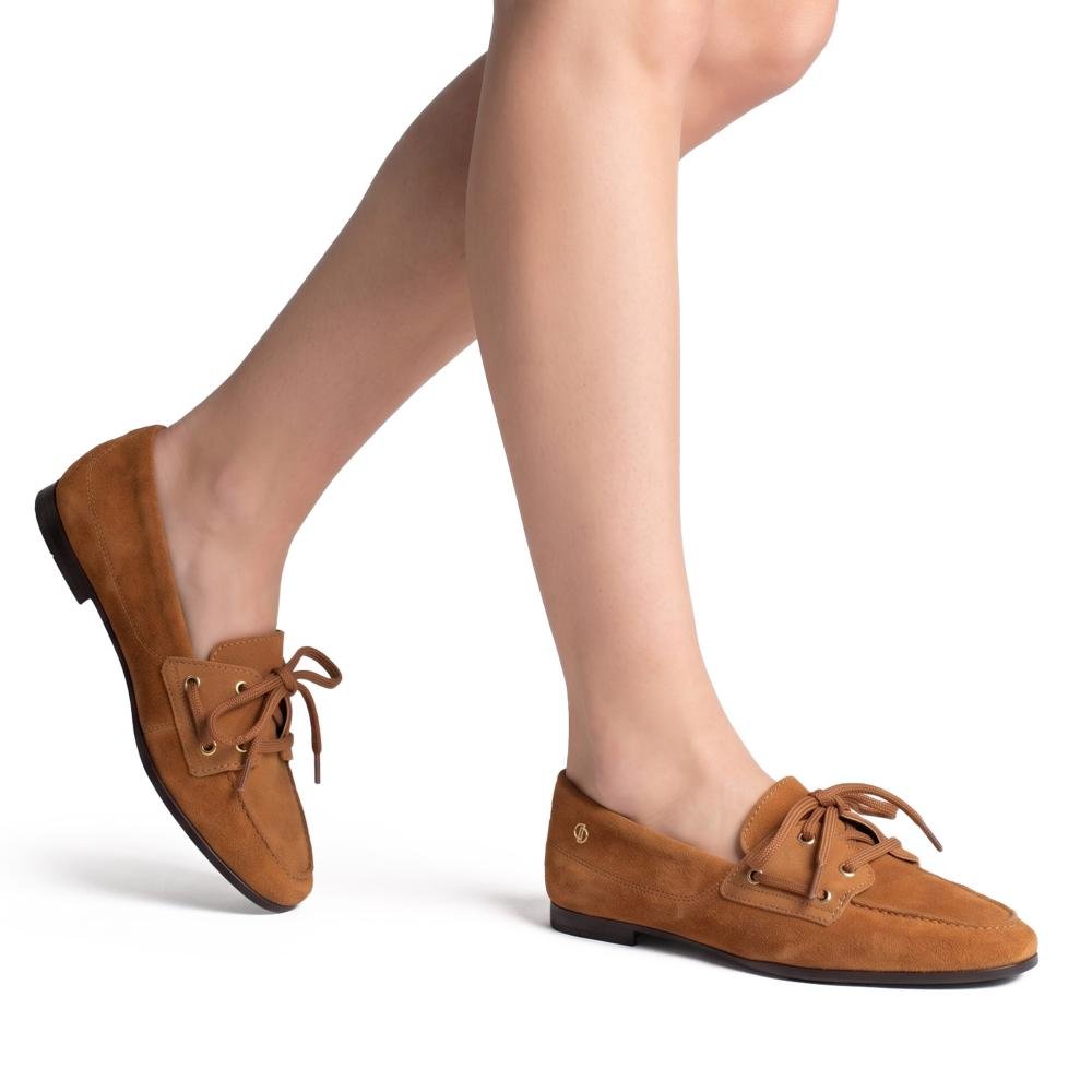 Mocassim Dakota Em Couro Feminino D3061 Caramelo 3