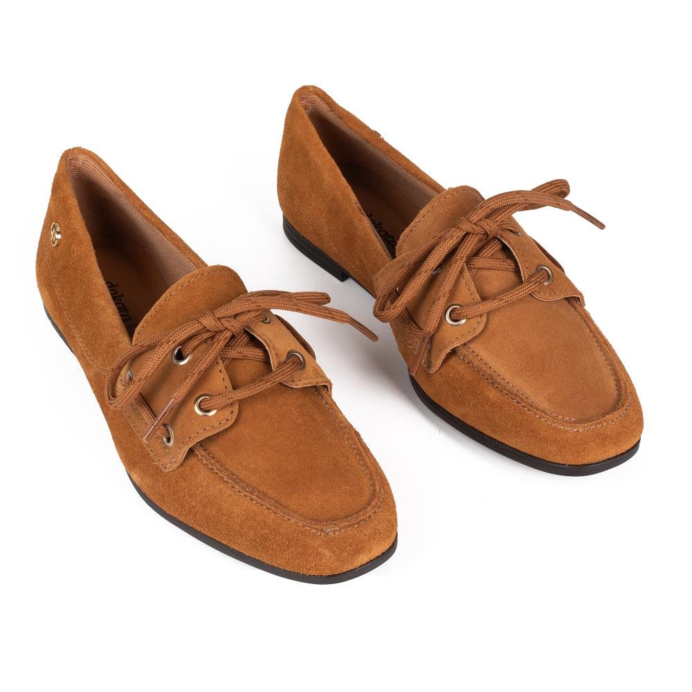 Mocassim Dakota Em Couro Feminino D3061 Caramelo 6