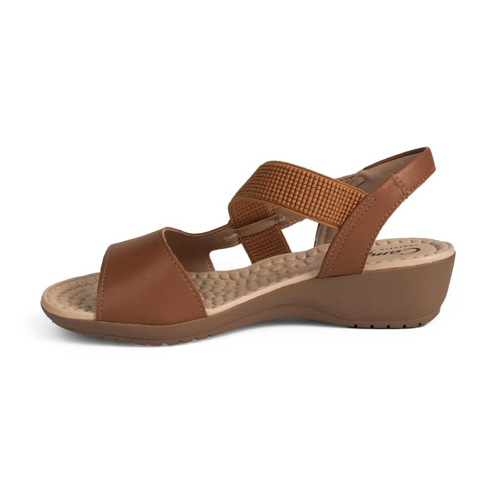Sandália Campesí Anabela Feminina CP826 Caramelo 4