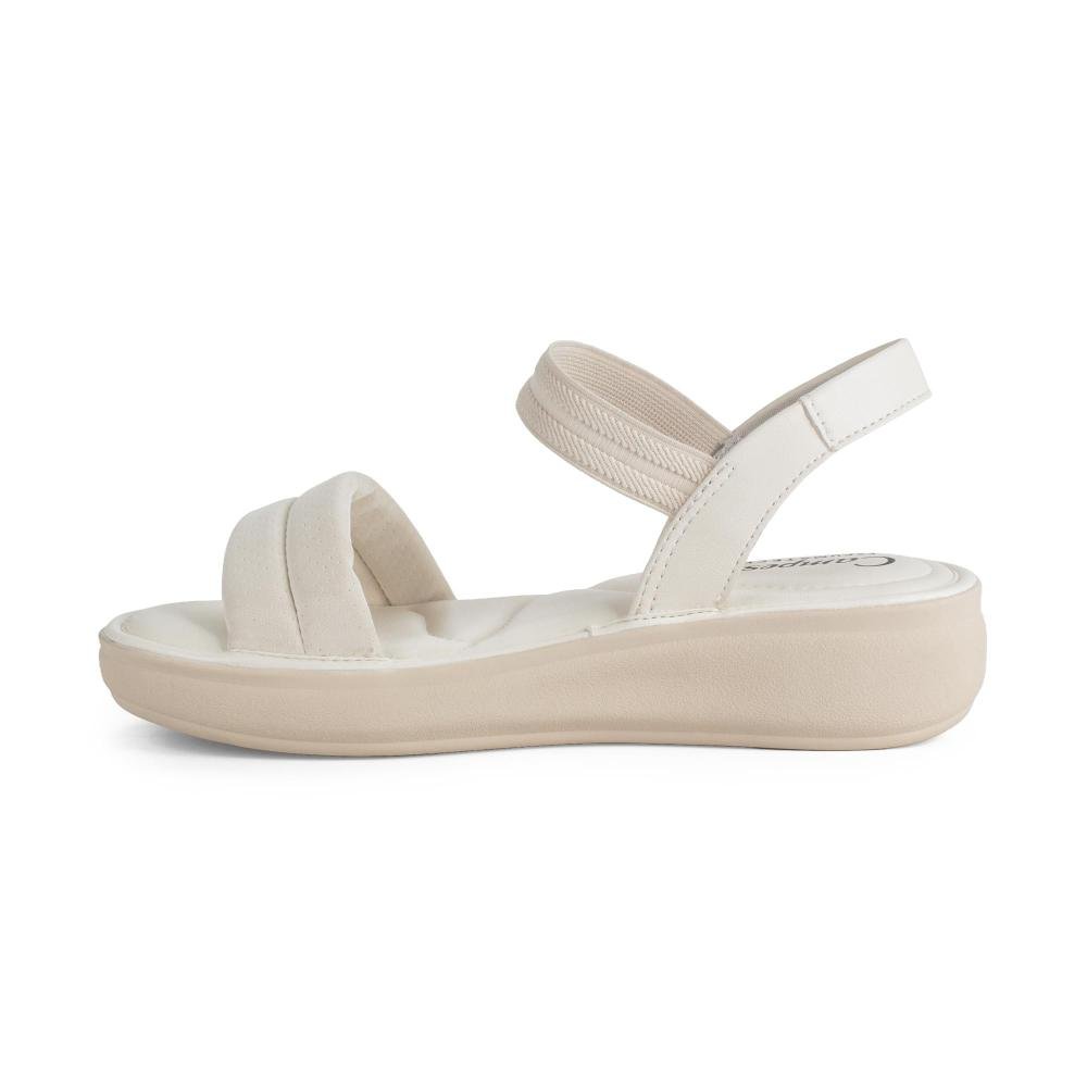 Sandália Campesí Flatform Feminina CE933 Bege Claro 4