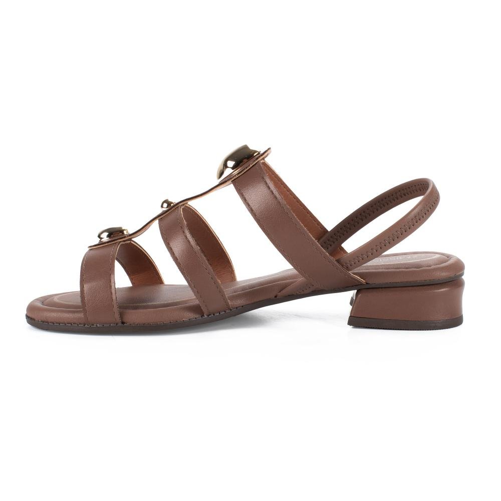 Sandália Mississipi de Salto Bloco Feminina J2342 Marrom 4