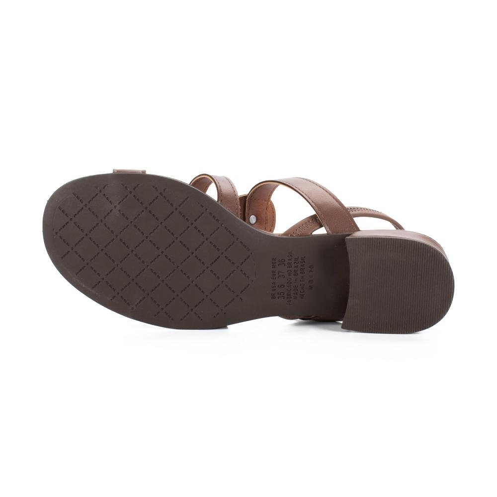 Sandália Mississipi de Salto Bloco Feminina J2342 Marrom 5