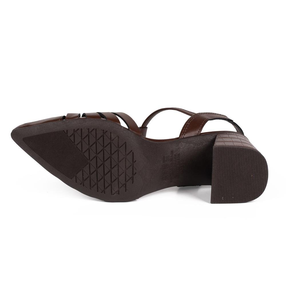 Scarpin Dakota de Salto Bloco Feminino D2353 Café 6