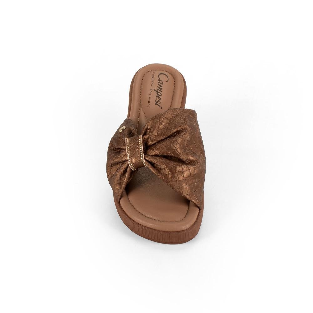 Slide Campesí Flatform Feminino CE741 Caramelo 5