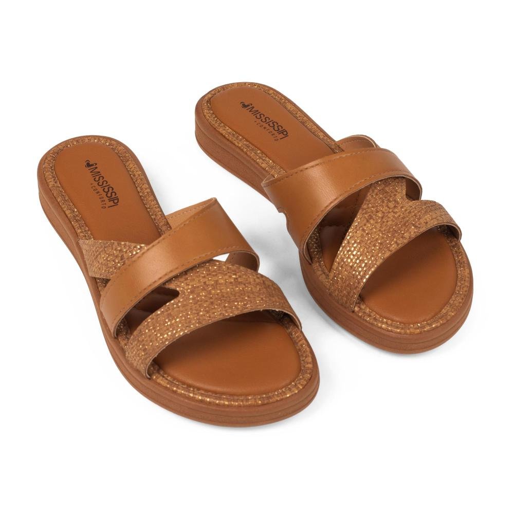 Slide Mississipi Feminino J2362 Caramelo 6