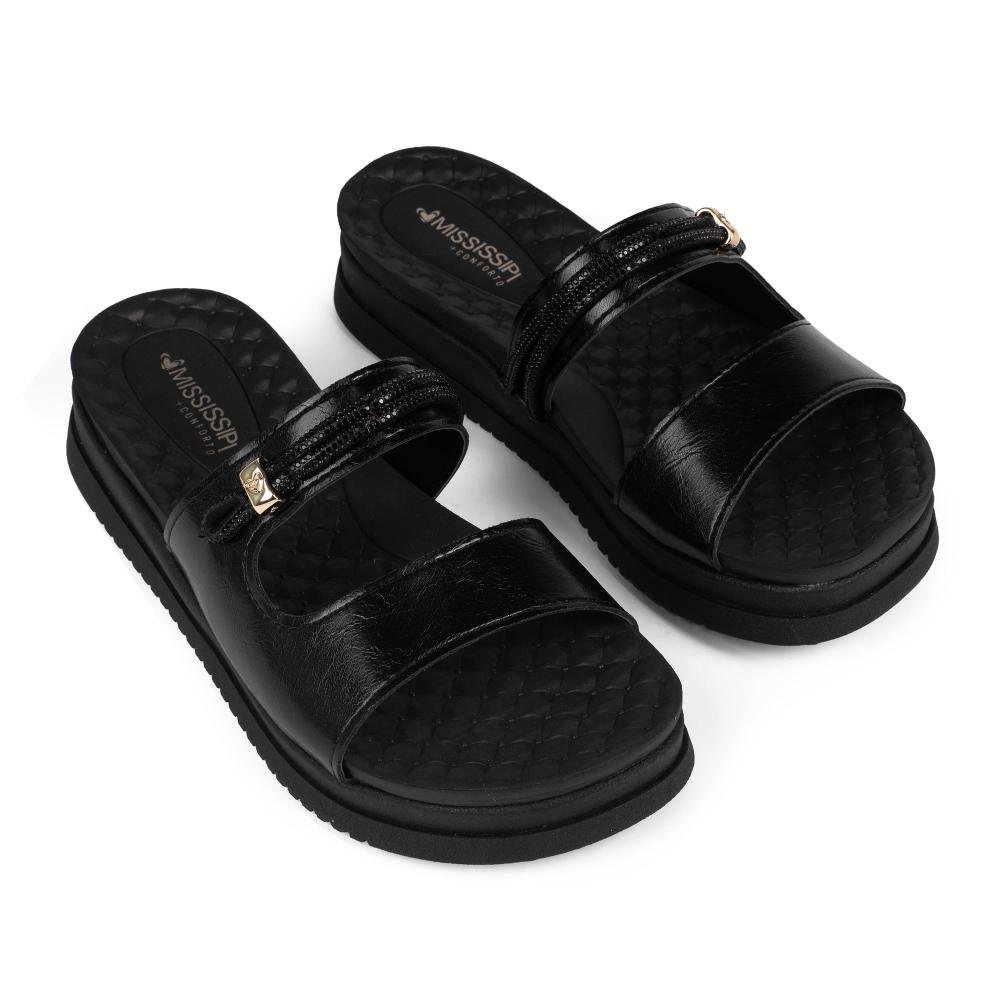 Slide Mississipi Flatform Feminino J2161 Preto 6