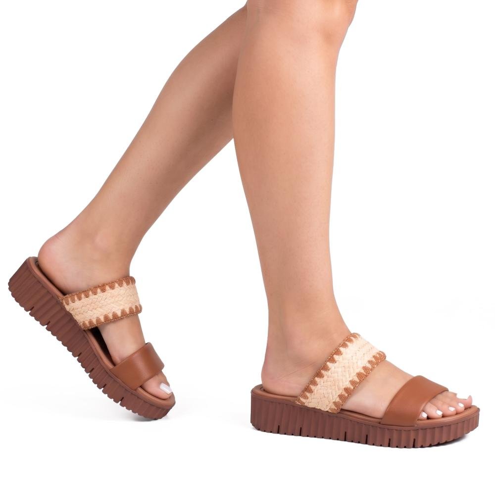Tamanco Campesí Flatform Feminino CP555 Caramelo 2