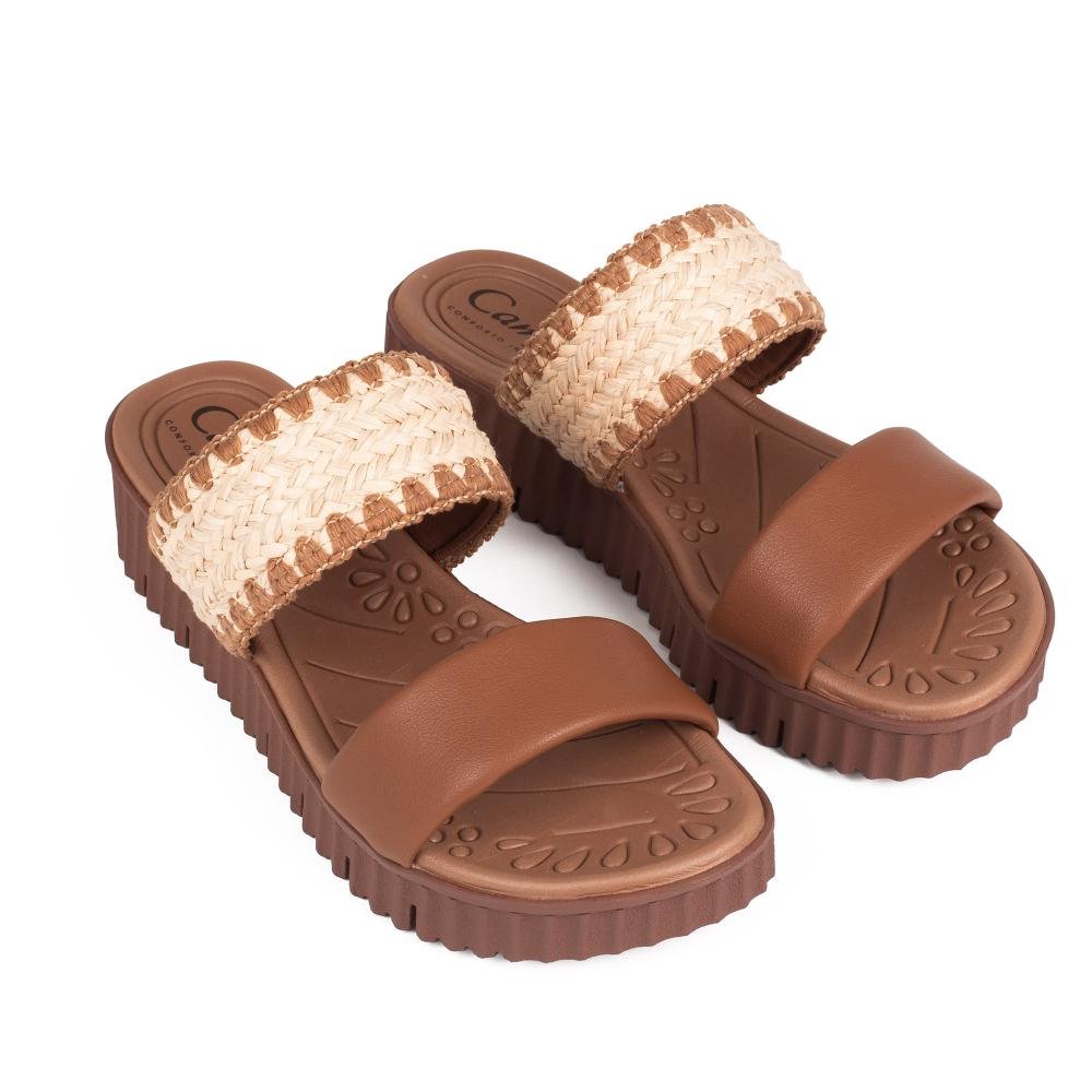 Tamanco Campesí Flatform Feminino CP555 Caramelo 6
