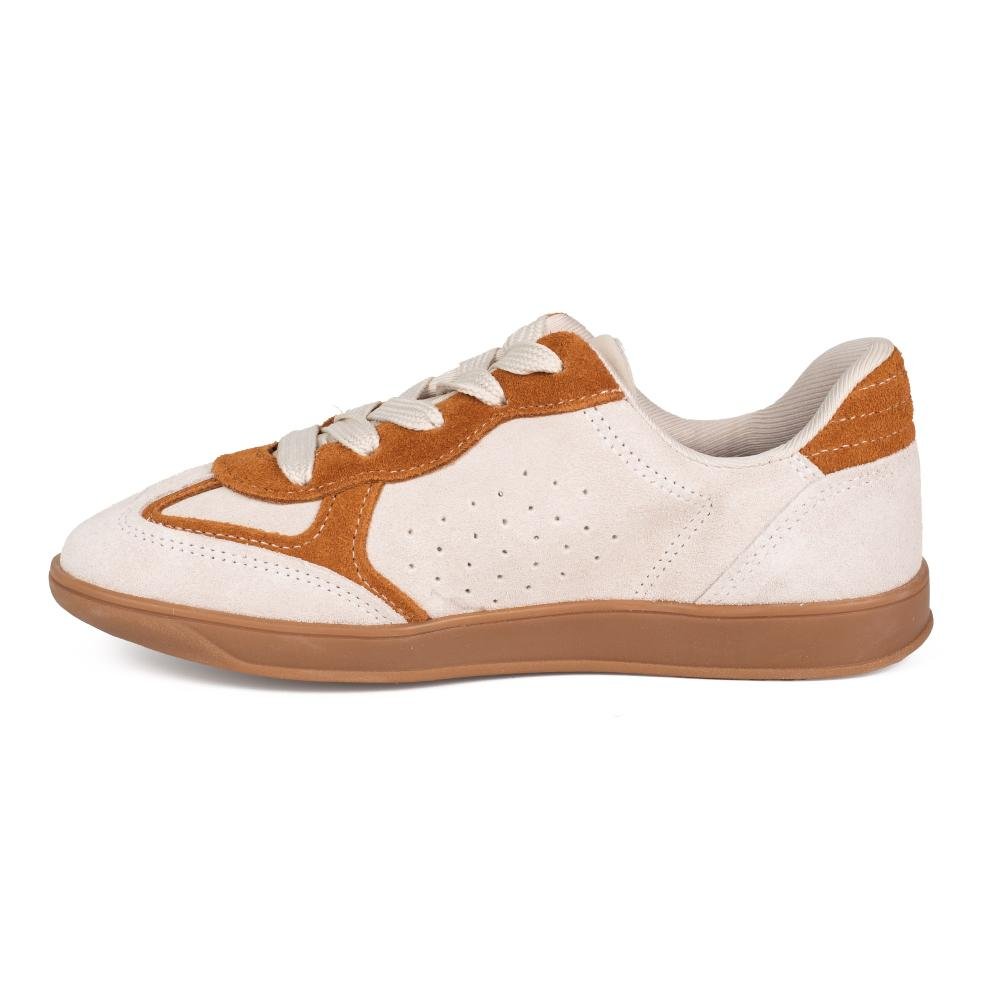 Tênis Dakota Casual Em Couro Feminino D2974 Bege 4